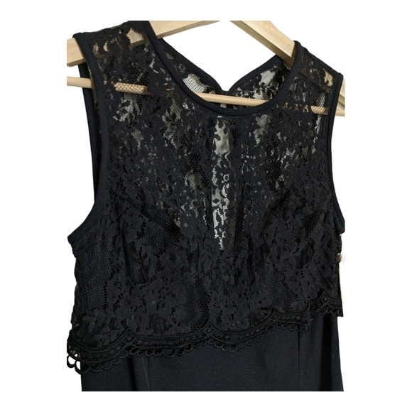 Jessica McClintock Gunne Sax black lace cocktail dress - Picture 4 of 7